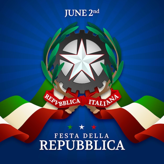 Platte festa della repubblica illustratie