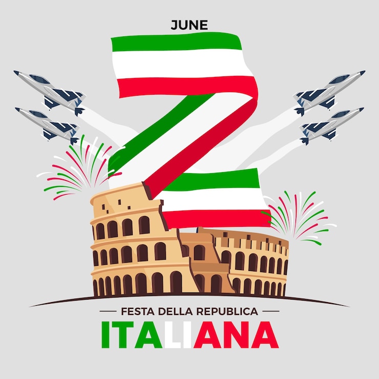 Gratis Vector platte festa della repubblica illustratie