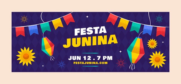 Platte festas juninas facebook omslag