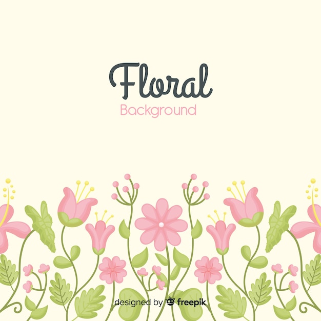 Platte floral achtergrond