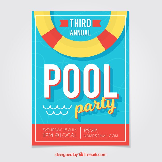 Platte folder van pool party