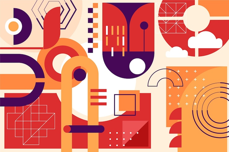 Gratis Vector platte geometrische achtergrond