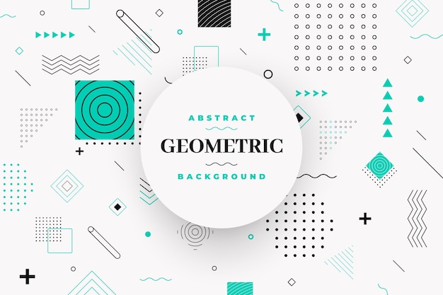 Platte geometrische modellen achtergrond