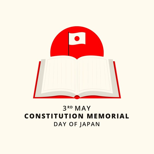Platte grondwet herdenkingsdag illustratie