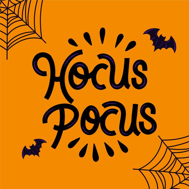 Platte halloween hocus pocus belettering