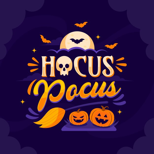 Platte halloween hocus pocus belettering