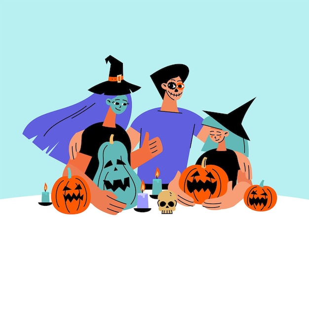 Gratis vector platte halloween-illustratie