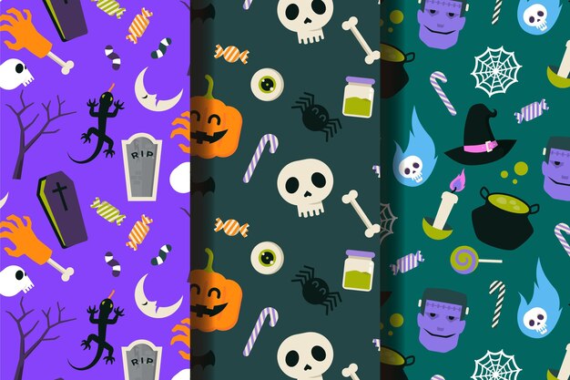 Platte halloween patronen collectie