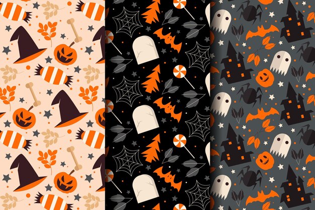 Platte halloween patronen collectie