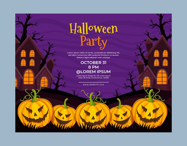 Gratis vector platte halloween photocall-sjabloon