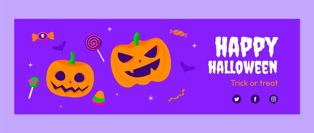 Platte halloween twitter header-sjabloon