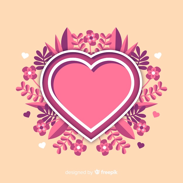 Gratis vector platte hart achtergrond