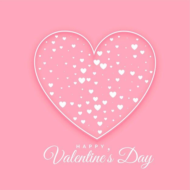 Platte harten decoratieve Valentijnsdag achtergrond