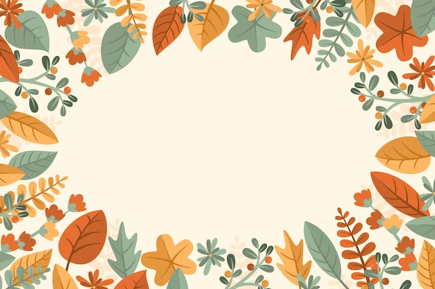 Gratis vector platte herfst achtergrond concept