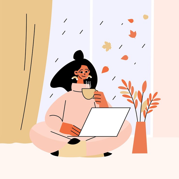 Gratis Vector platte herfst illustratie