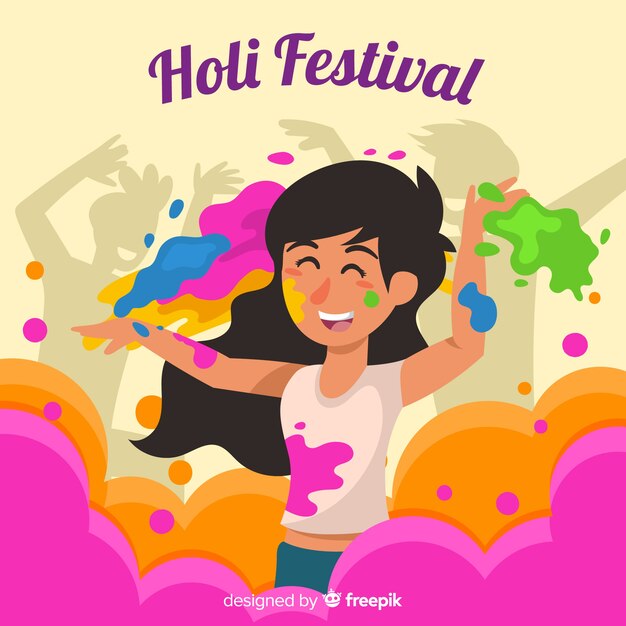 Platte holi festival achtergrond