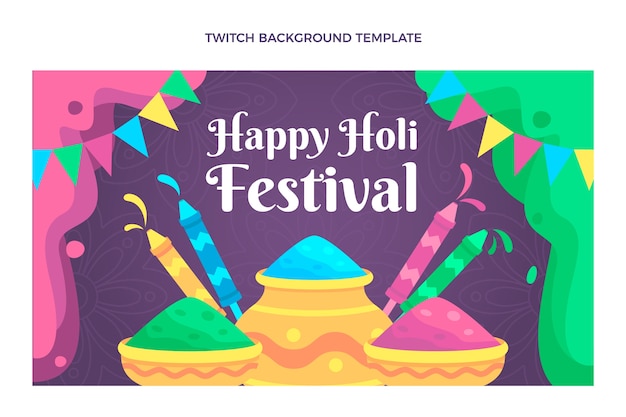 Platte holi twitch achtergrond