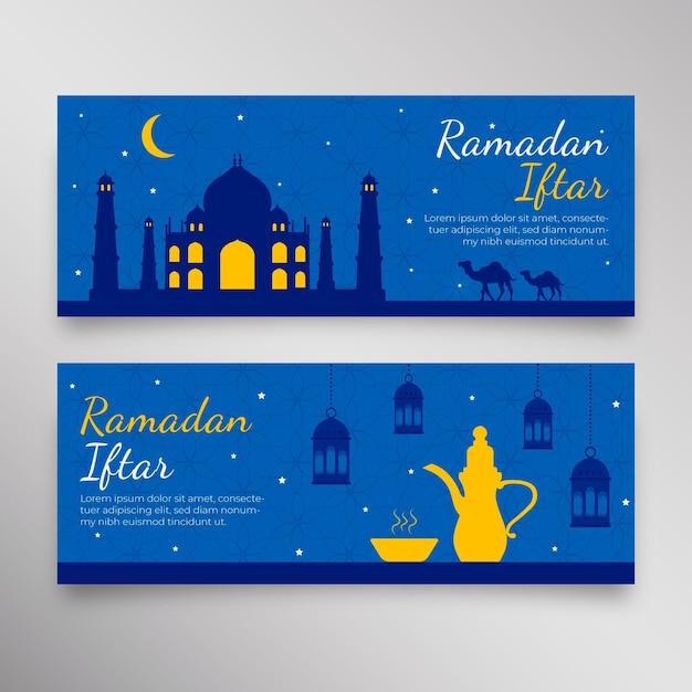 Platte iftar-bannerset