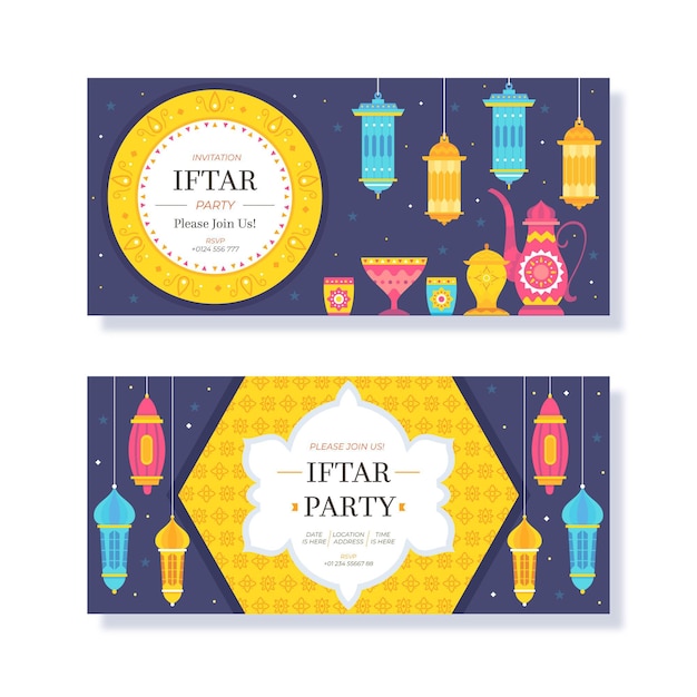 Platte iftar-bannerset