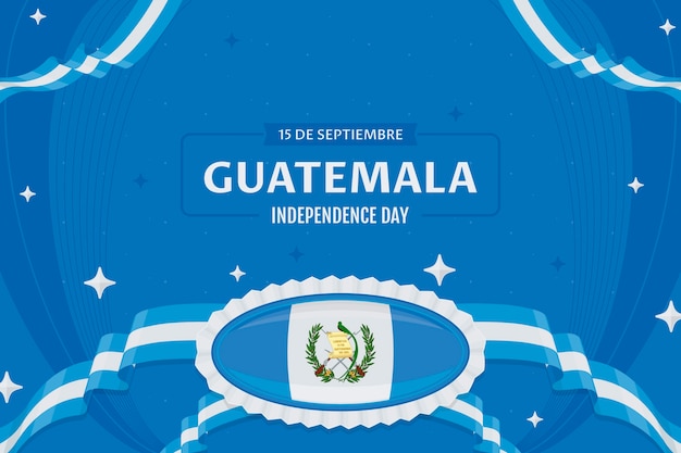 Gratis vector platte independencia de guatemala achtergrond