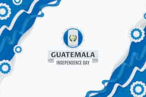 Gratis vector platte independencia de guatemala achtergrond