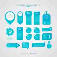 Gratis vector platte infographic element