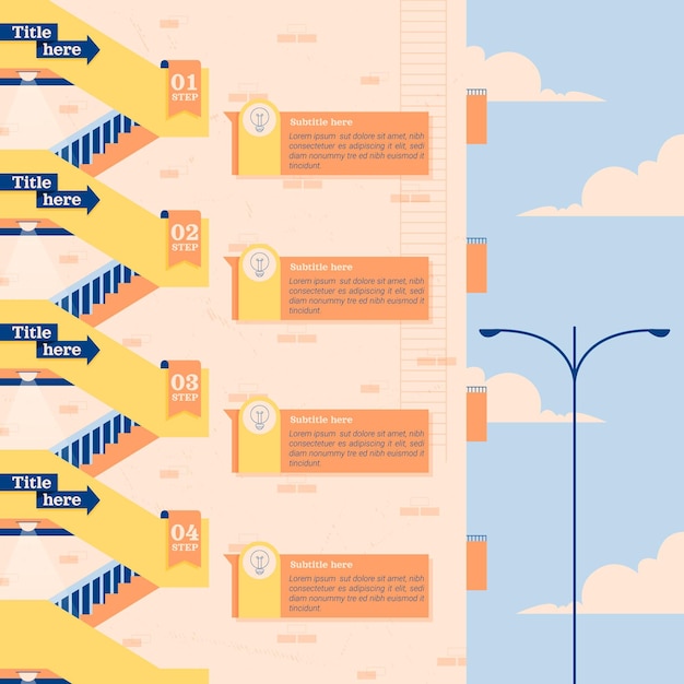 Platte infographic sjabloon voor onroerend goed