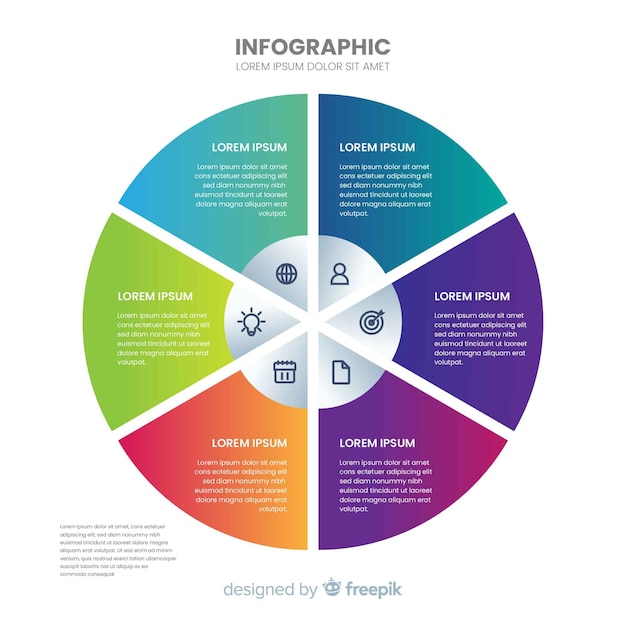 Gratis vector platte infographic sjabloon