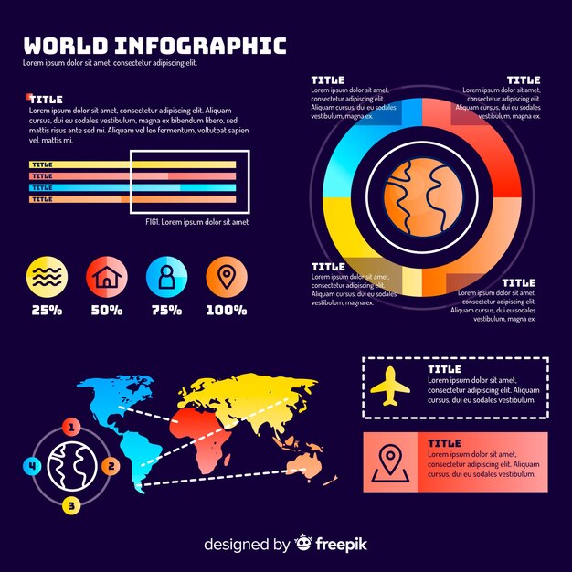 Platte infographic sjabloonstijl voor het verloop