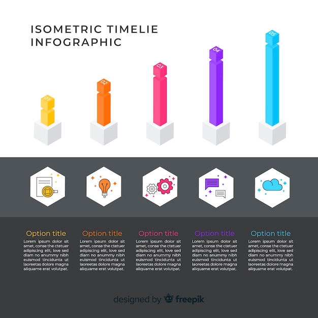 Platte infographic tijdlijnsjabloon