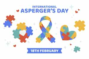 Gratis vector platte internationale asperger dag achtergrond