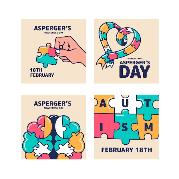 Platte internationale asperger dag instagram posts collectie