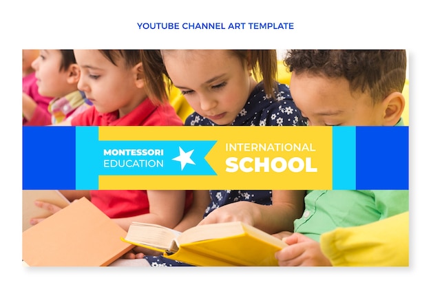 Gratis vector platte internationale school youtube-kanaalkunst