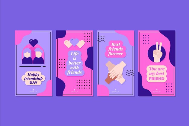 Platte internationale vriendschap dag instagram verhalencollectie