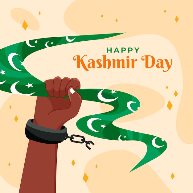 Gratis vector platte kashmir dag illustratie