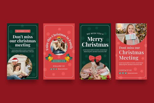 Platte kerst instagram verhalencollectie