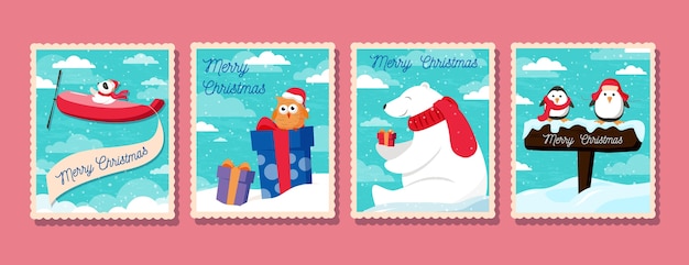 Platte kerst stempel collectie