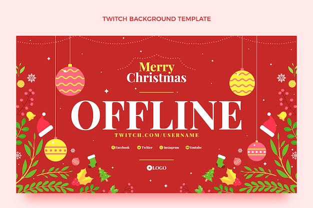 Platte kerst twitch achtergrond