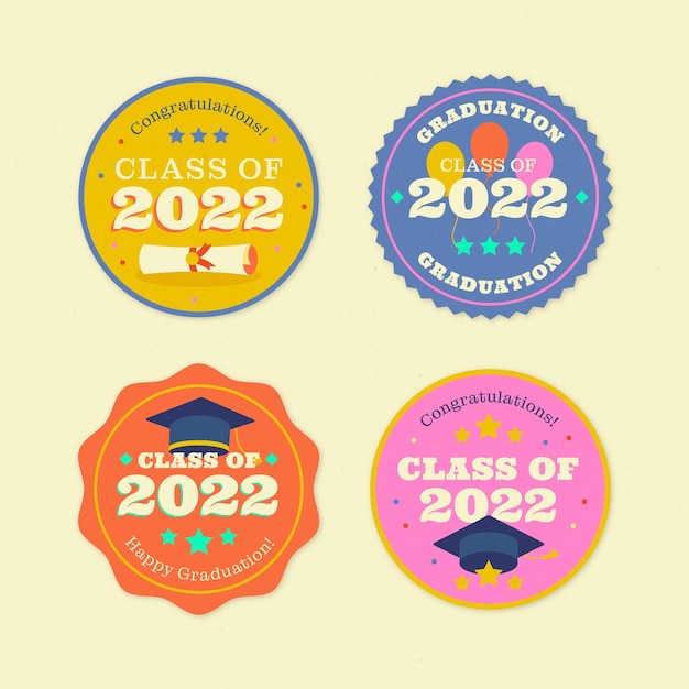 Platte klasse van 2022-badgescollectie