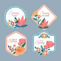 Gratis vector platte lente labels-collectie