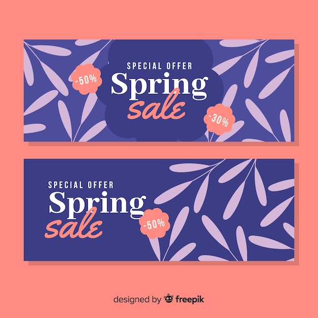 Gratis vector platte lente verkoop banner