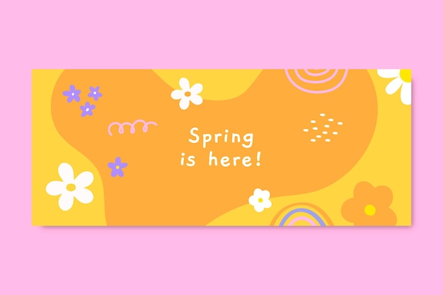 Platte lente verkoop horizontale banner