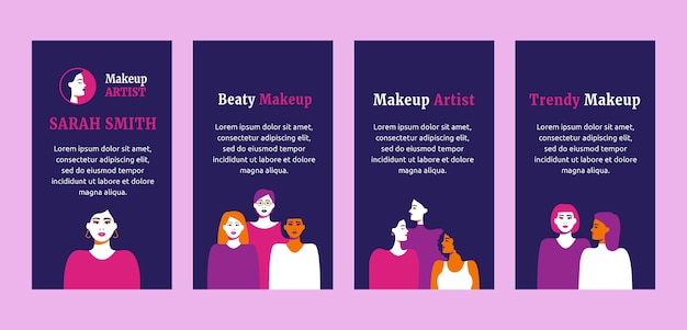 Platte make-up artiest instagram verhalencollectie