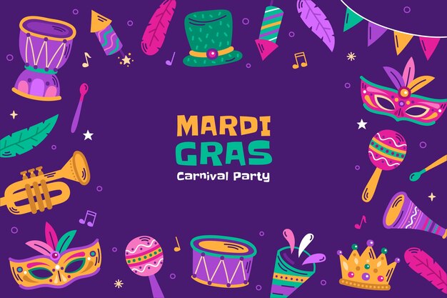 Platte mardi gras festival achtergrond
