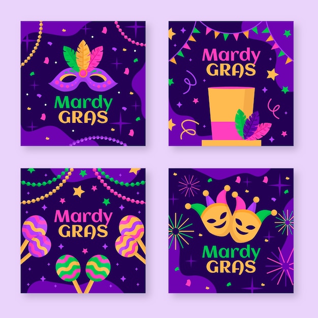 Platte mardi gras instagram verhalencollectie