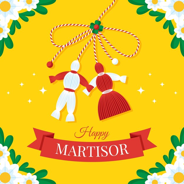 Platte martisor illustratie