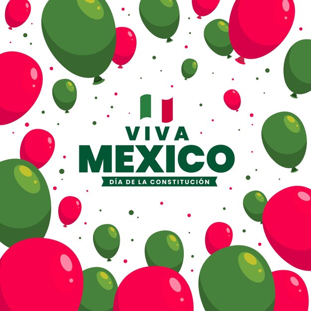 Platte Mexicaanse grondwet dag evenement viering