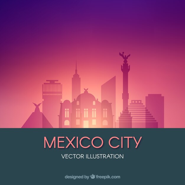 Platte mexico skyline achtergrond