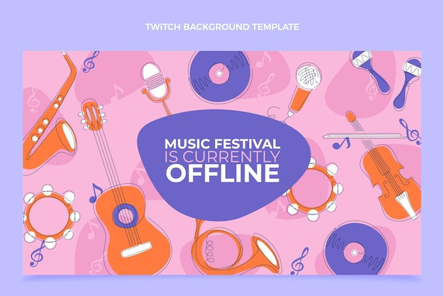 Platte minimal music festival twitch achtergrond