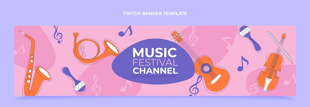 Platte minimal music festival twitch banner